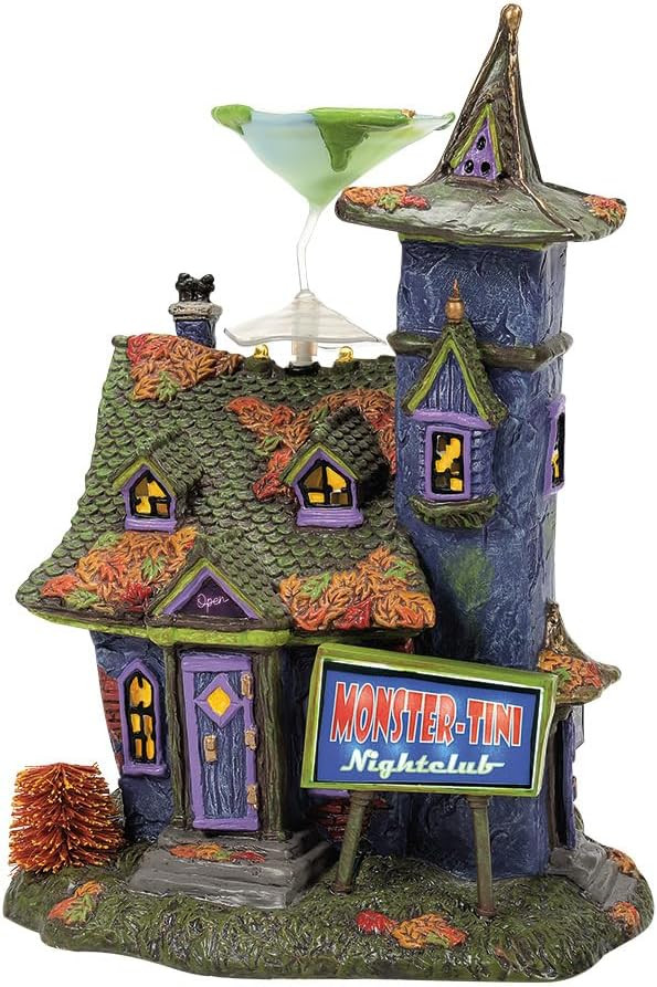 Department 56 Snow Village Halloween Collection Monstertini's Nightclub Lit Building- Hand Crafte... | Amazon (US)