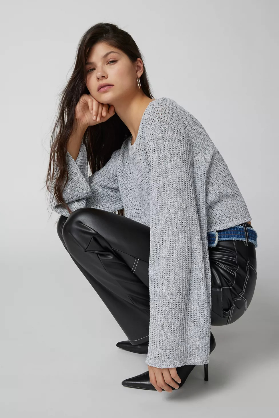 Urban Renewal Remnants Loose Knit Drippy Sweater | Urban Outfitters (US and RoW)