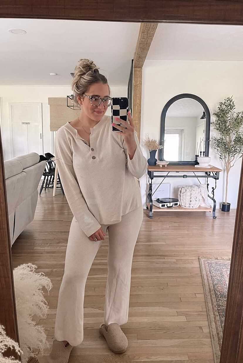 LILLUSORY Women's 2 Piece Trendy Outfits Oversized Slouchy Matching Sets Cozy Knit Tracksuit Sets | Amazon (US)