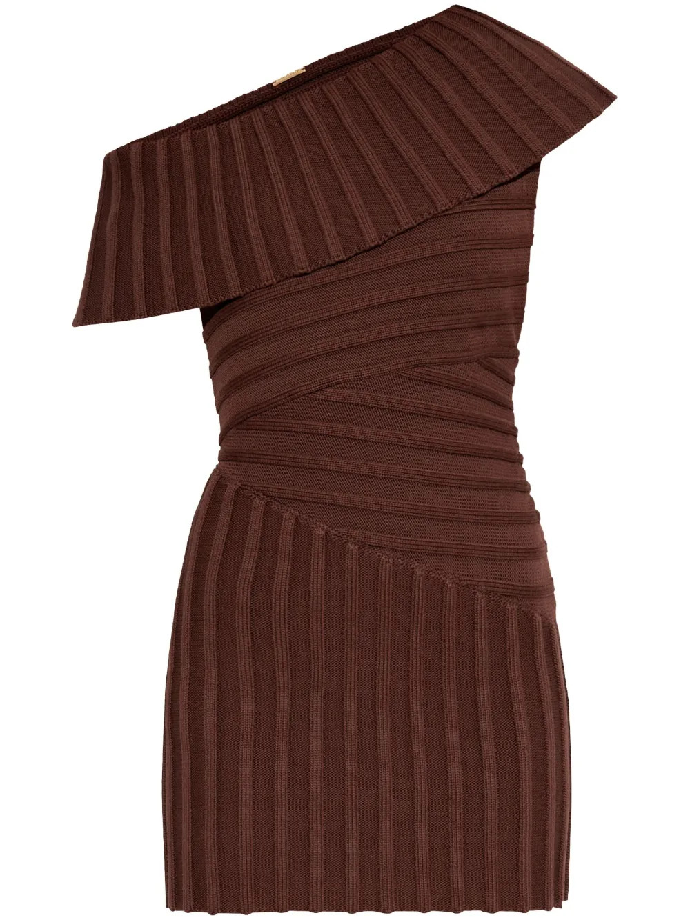 Cult Gaia one-shoulder Mini Dress | Brown | FARFETCH | Farfetch Global