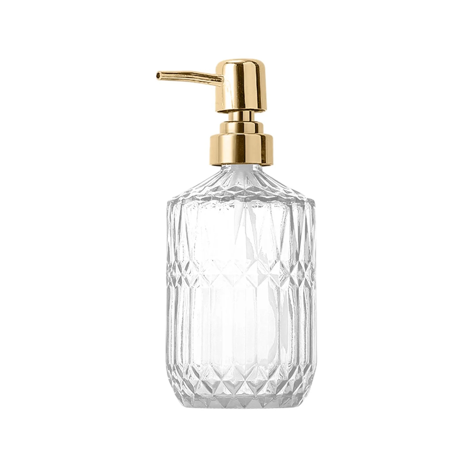 Premium Glass Soap Dispenser Pump Bottle – Refillable, Leakproof, Elegant Textured Design for B... | Walmart (US)