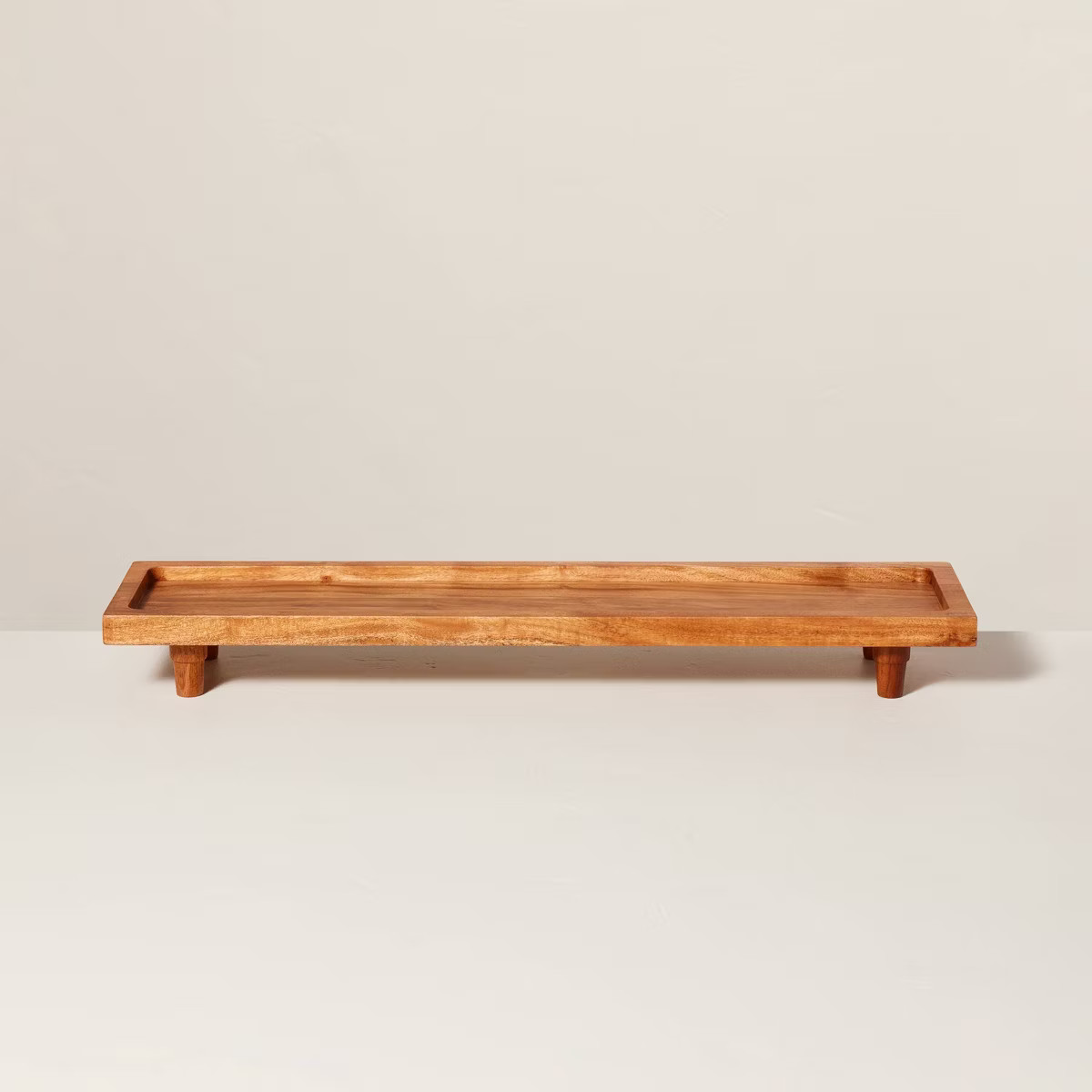 7"x28" Footed Wood Serving Board Brown - Hearth & Hand™ with Magnolia | Target