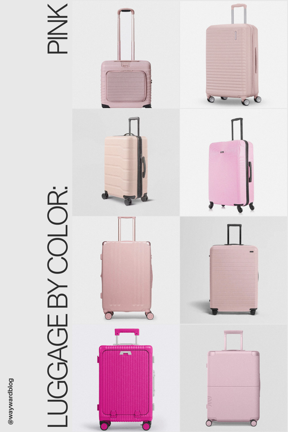 Luggage by color: pink

Just a little pop of personality at the airport ✈️ 

 #LTKTravel