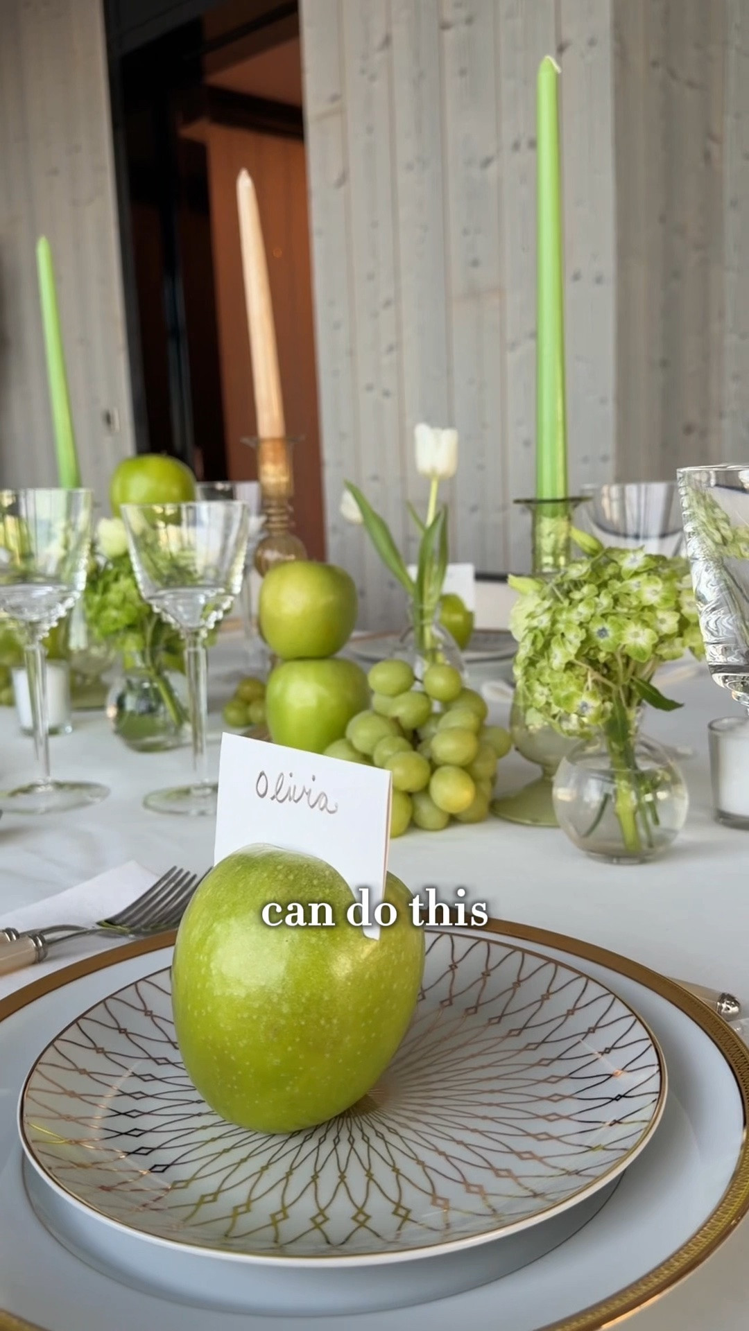 I’m obsessed with how this table turned out 🍏 And the best part—it was so easy to do yourself.

Start with a fruit, build the table around it, and change it up throughout the year. So simple and so pretty.

Check out the links to my table finds and the receipt holders I used to make the fruit towers.

#Tablescape #TablescapeIdeas #DinnerParty #EntertainingAtHome #HostingIdeas #fall #decorations #elegant

#LTKHome #LTKmomlife #LTKSeasonal