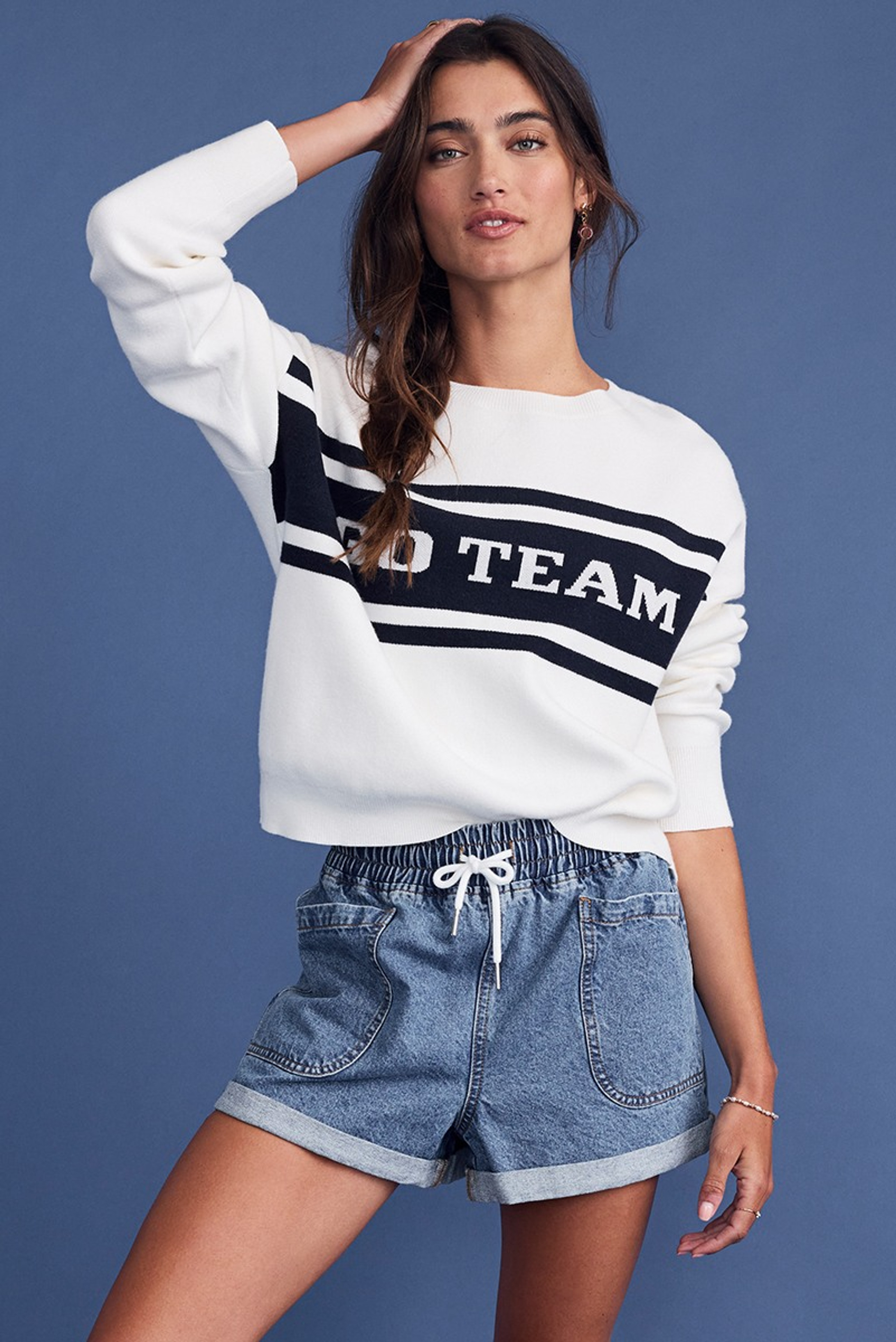 Go Team Pullover Sweater | Francesca's
