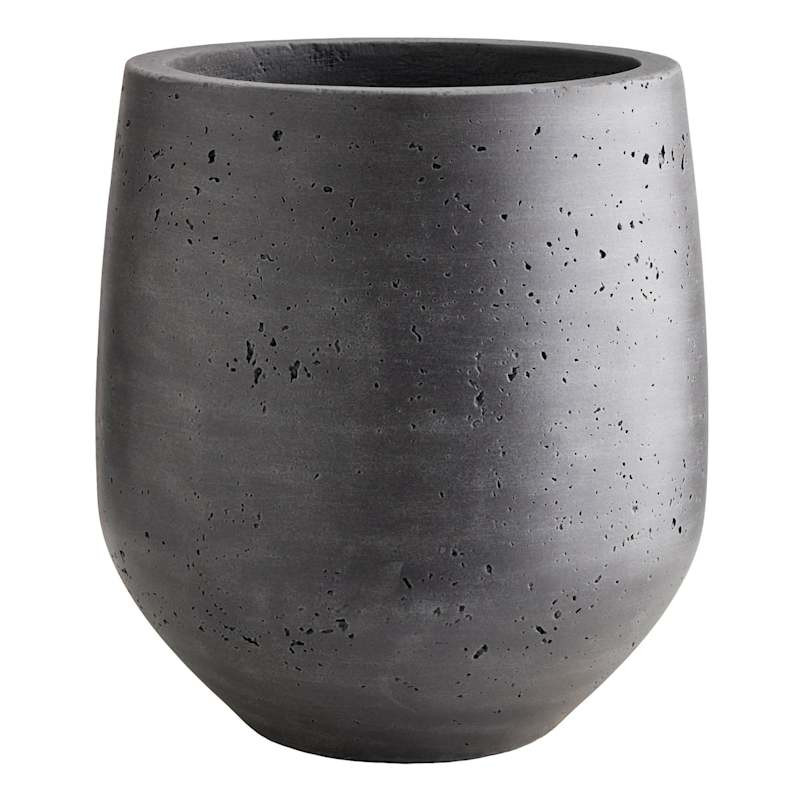 Black Cement Planter, Medium | At Home