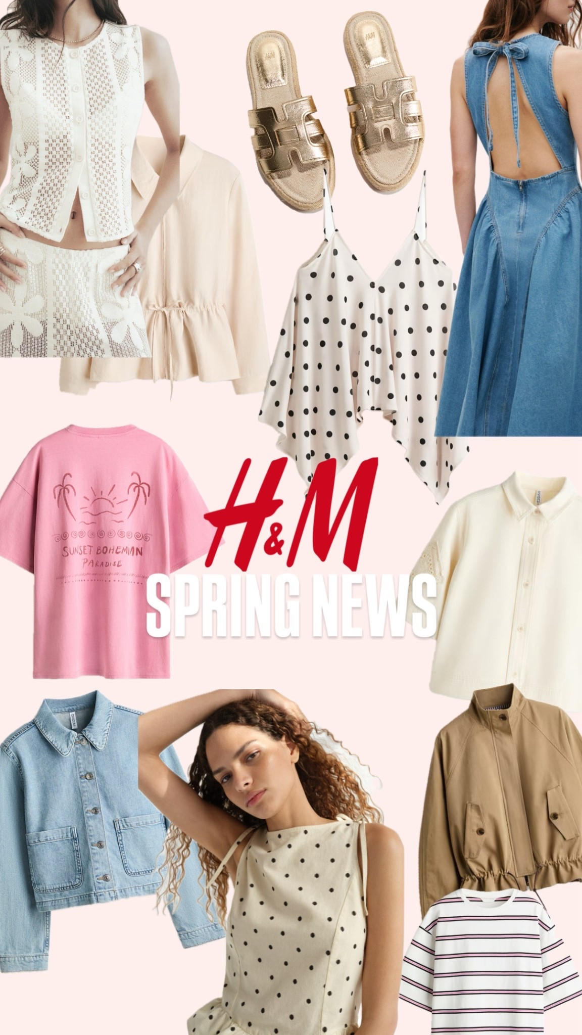 Girly spring vibes bei H&M 🌼✨☀️ #spitze #dots #punkte #printedshirt #printshirt #tshirt #jeansjacke #übergangsjacke #hemd #latschen #kleid #mesh #hundm #hm 

#LTKstyletip #LTKdeutschland #LTKspring