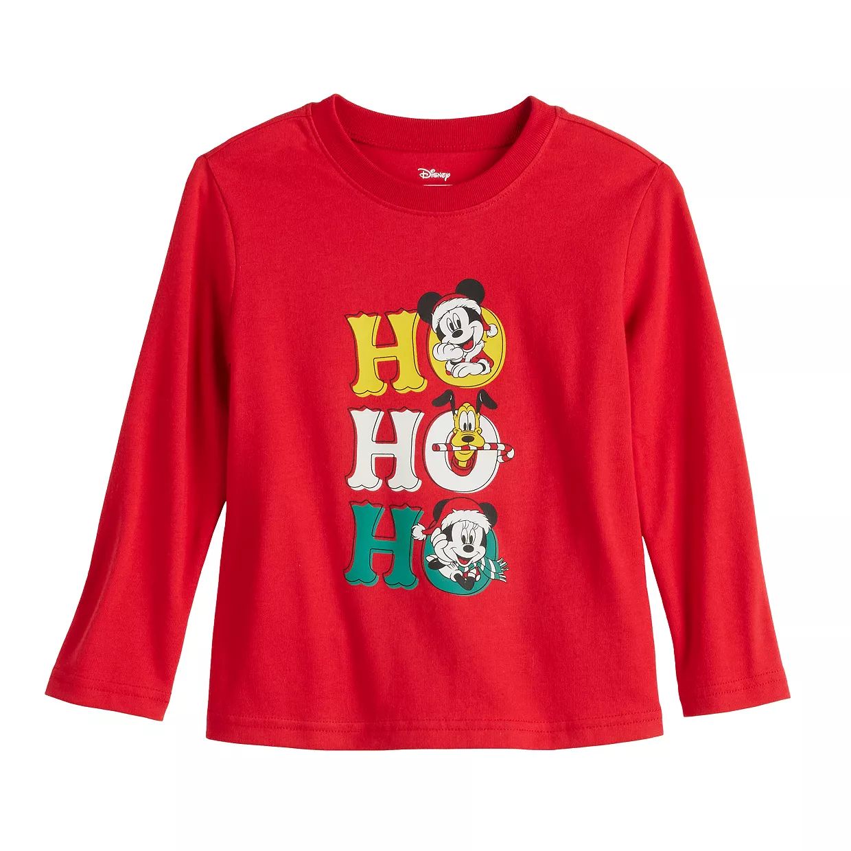 Disney's Mickey Mouse Baby & Toddler Boy Christmas Themed Long Sleeve Raglan Graphic Tee by Jumpi... | Kohl's