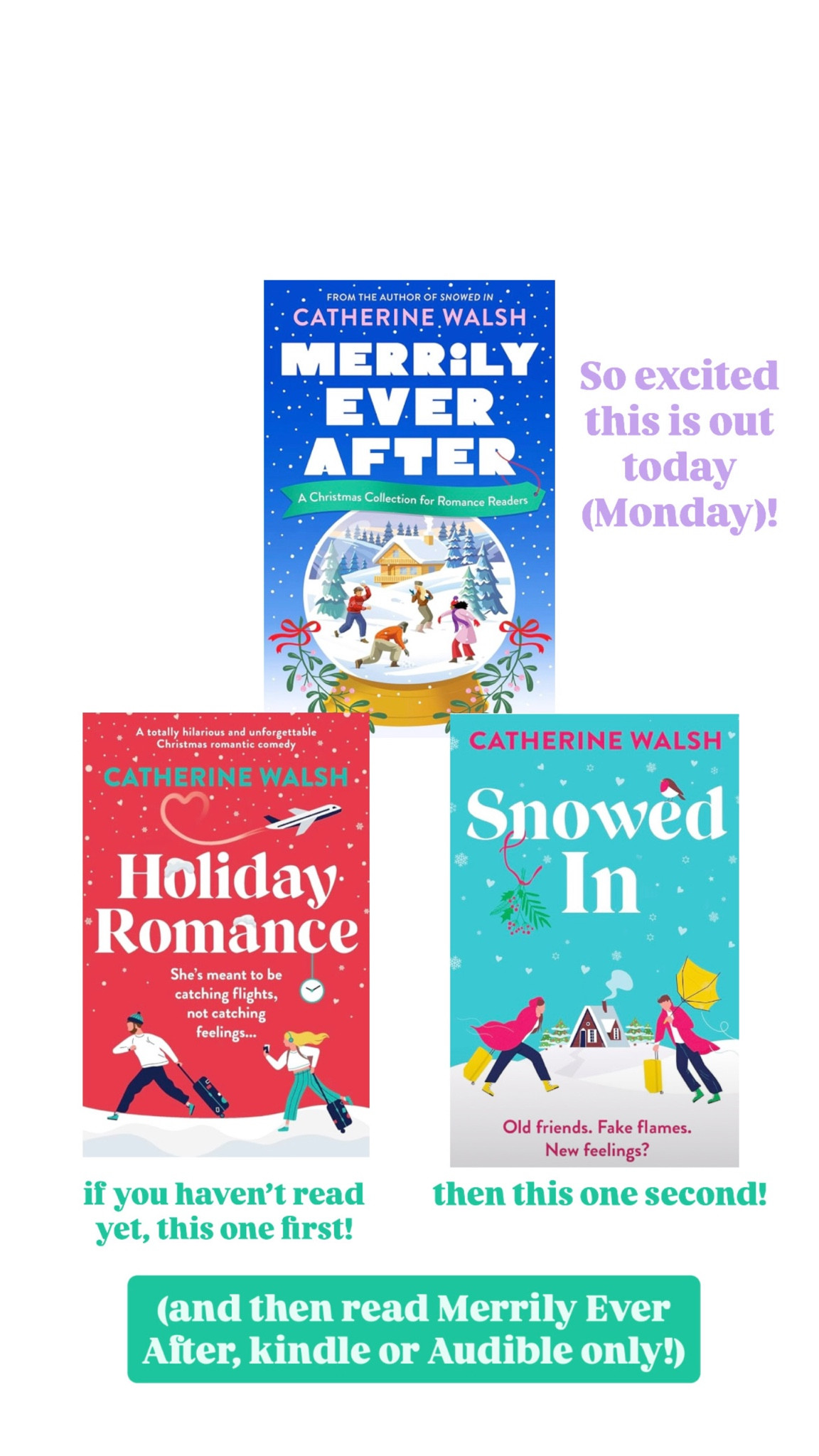 SO EXCITED! ✨🎄❤️
… cannot wait to read the newest addition to this series from fab Catherine Walsh! Holiday Romance is my current favorite Christmas read (with Snowed In as a close second), I cannot wait to read the third installment! (Newest book is available via Kindle or Audible only.)



#LTKGiftGuide #LTKHoliday #LTKSeasonal