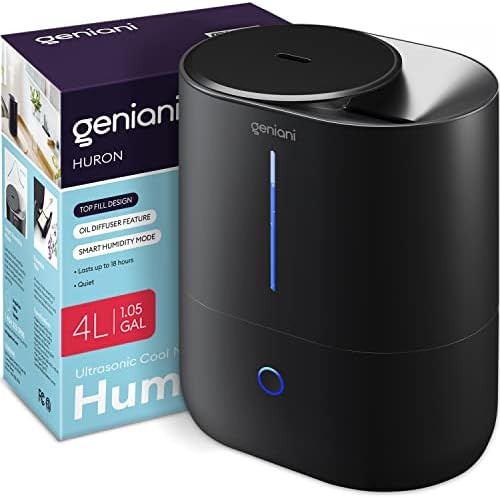 Amazon.com: GENIANI Top Fill Cool Mist Humidifiers for Bedroom & Essential Oil Diffuser 4L - Smar... | Amazon (US)