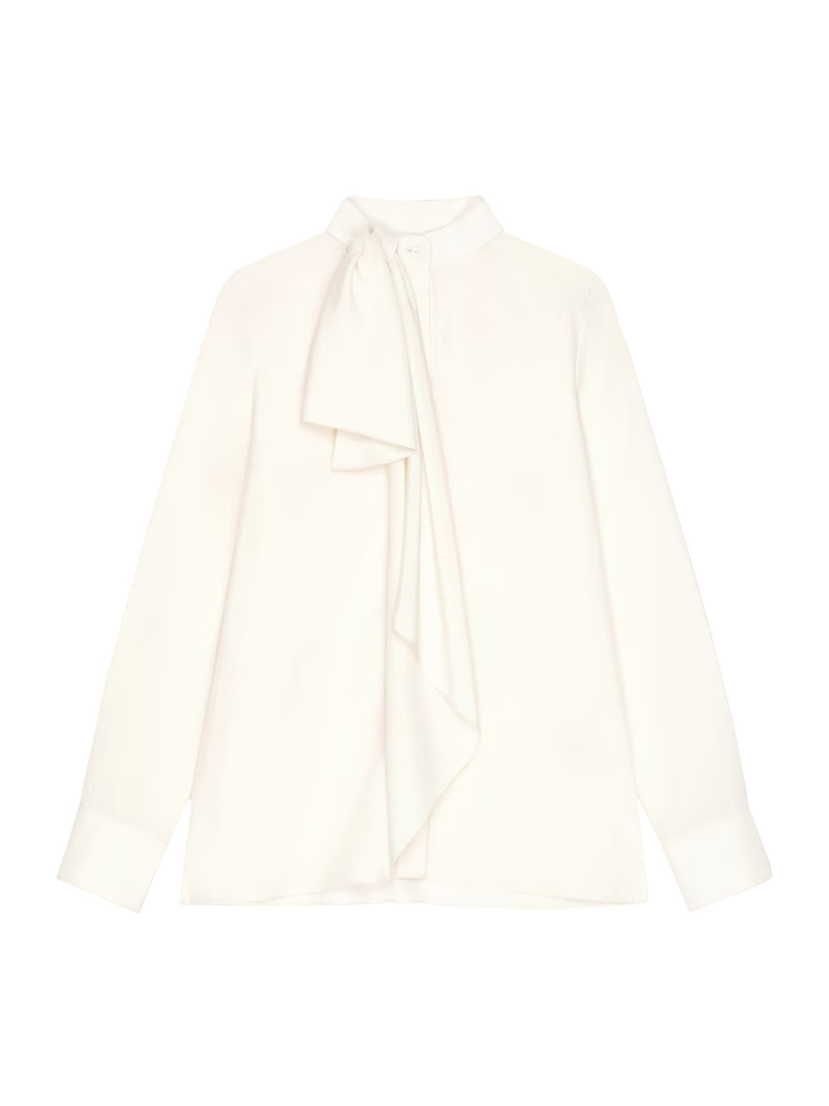 Givenchy Bow-Collar Silk Blouse | Senser US