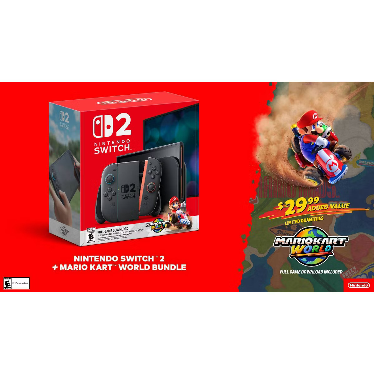 Nintendo Switch 2 Console + Mario Kart World Bundle (Digital Download in Console) | Target