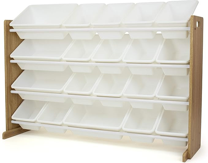 Humble Crew Toy Organizer with 20 Storage Bins, Natural/White | Amazon (US)