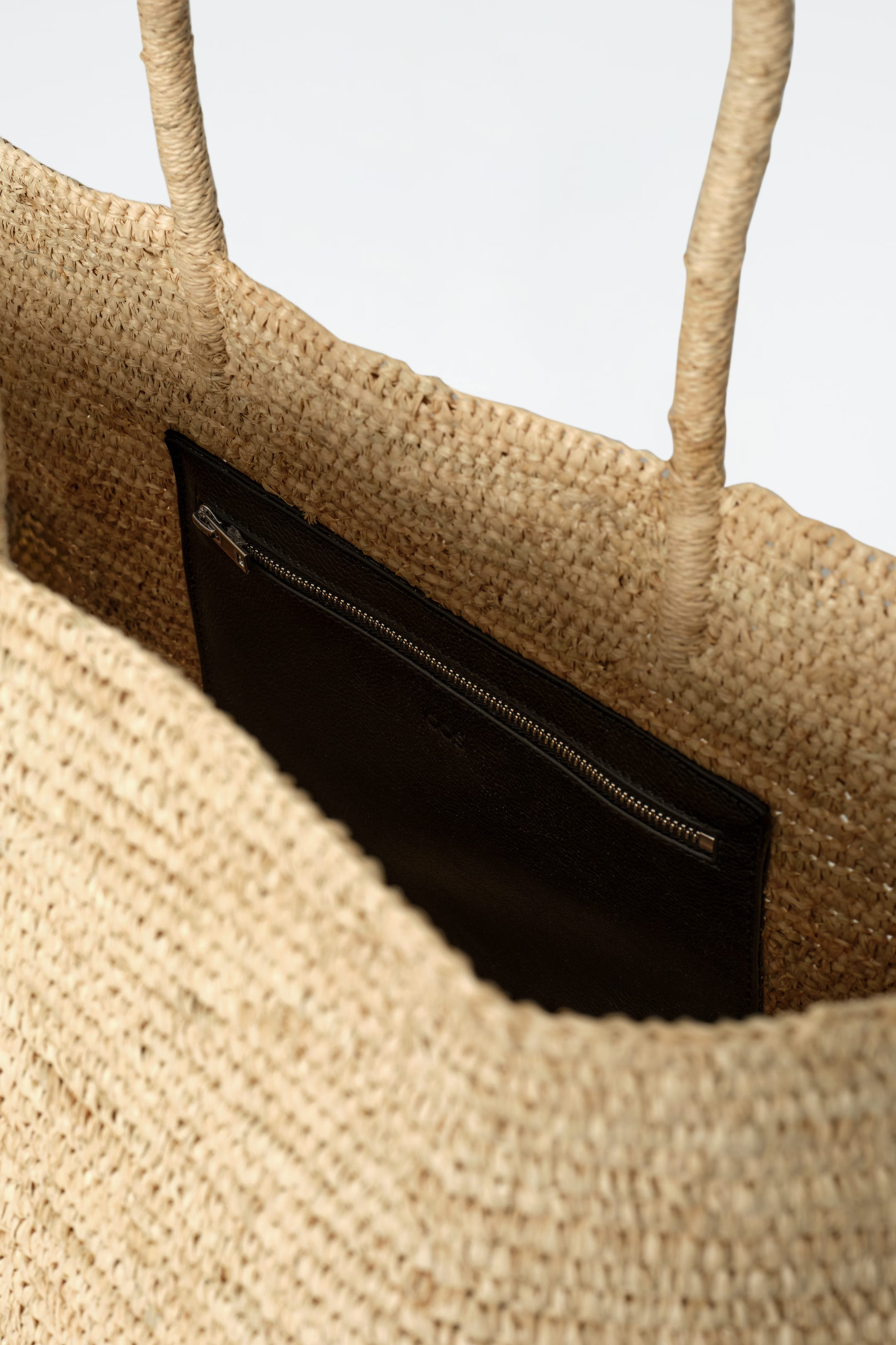 OVERSIZED HAND-WOVEN TOTE BAG - RAFFIA - BEIGE | COS | COS UK