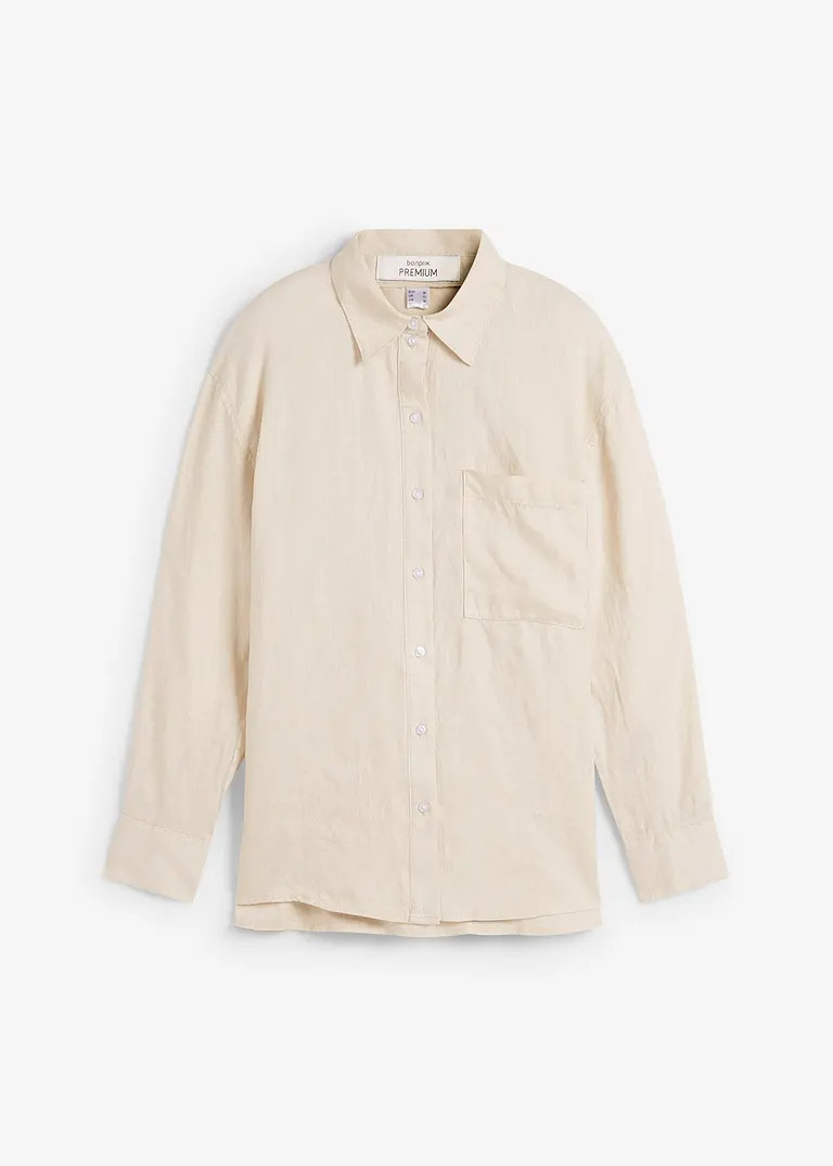 Hemdbluse aus reinem Leinen | Bonprix DE