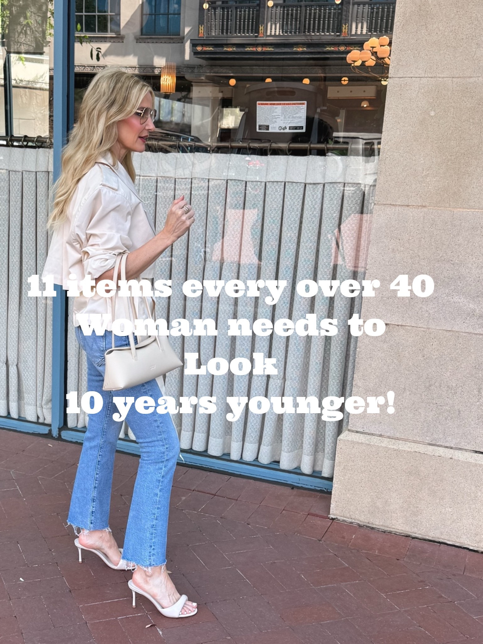 11 items every woman over 40 needs to look 10 years younger ✨

A great pair of denim. These Mother Hustler jeans are insanely flattering and the fit is impeccable.

A cropped jacket. I love this faux suede jacket by Blank NYC. The cropped fit helps elongate your legs and creates a slimmer silhouette.

A sexy top. This blue halter top is perfect for date night or girls’ night out.

A classic white button-down. Timeless, chic, and so versatile. I love it paired with this denim skirt and kitten heels.

Fabulous heels. These Steve Madden ivory mesh heels are my absolute favorites. The pointy toe makes your legs look longer instantly.

A slip dress. You can never go wrong with a classic slip dress, and this slate blue one is absolutely beautiful.

Something in a color that flatters your skin tone and hair color. Blue is one of my best colors, so I love this monochromatic blue look.

A go-to belt. A belt instantly highlights your waist and pulls an outfit together. I wear this tan belt with the silver buckle constantly.

A brow pencil. Filling in your brows truly makes a world of difference. I’ve used the Tom Ford Brow Pencil in Taupe for over 5 years and still swear by it.

A modern handbag. This black Quince bag is sleek, chic, and elevates every outfit.

The perfect lip combo. My current favorite is MAC Lip Liner in Soar paired with Patrick Ta lipstick in Flushed 💋

#LTKootd #LTKgrwm #LTKdayinmylife