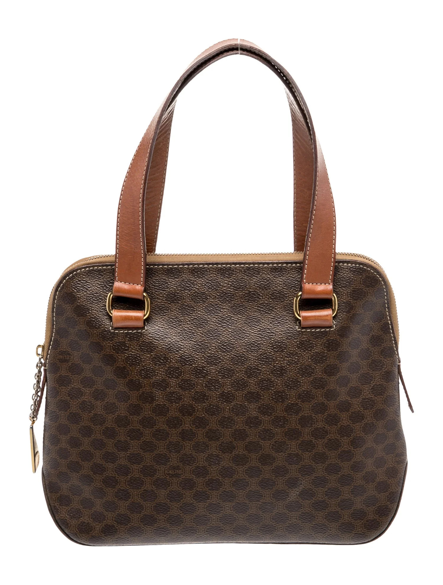 Celine Macadam Top Handle Bag Vintage - Brown Handle Bags, Handbags - CEL390330 | The RealReal | The RealReal