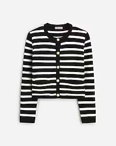 Emilie patch-pocket sweater lady jacket in stripe | J.Crew US