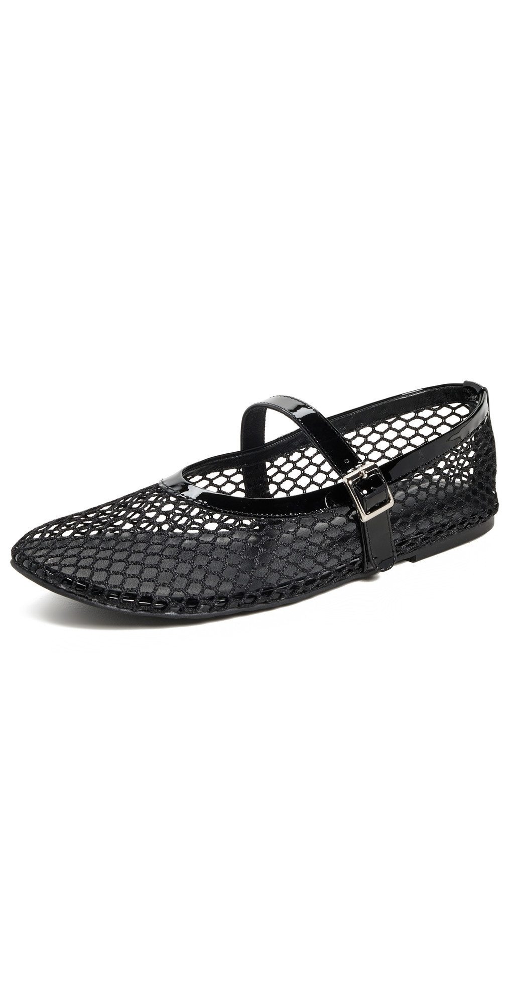 Tony Bianco Mia Flats Black Mesh/Patent 8 | Shopbop