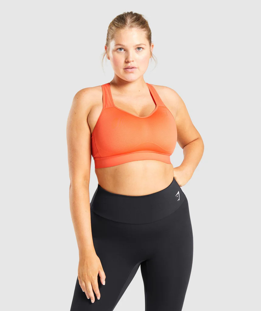Gymshark Lightweight High Support Training Sports Bra - Orange | Gymshark (Global)