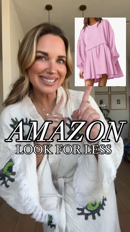 Amazon or  Free People!!!!
This look for less dress is so perfect~  love it so much + wear them at least once a week!! So,  I needed it in pink!!! 💕💕
Wearing size XS in pink dress. 
And, my black and khaki are from a different seller. Wearing size medium in those. 

#fashionover40 #40fashion #amazonfashion #amazonfinds  #lookfordress