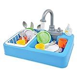 Sunny Days Entertainment Kitchen Sink Play Set with Running Water – 20 Piece Pretend Play Toy f... | Amazon (US)