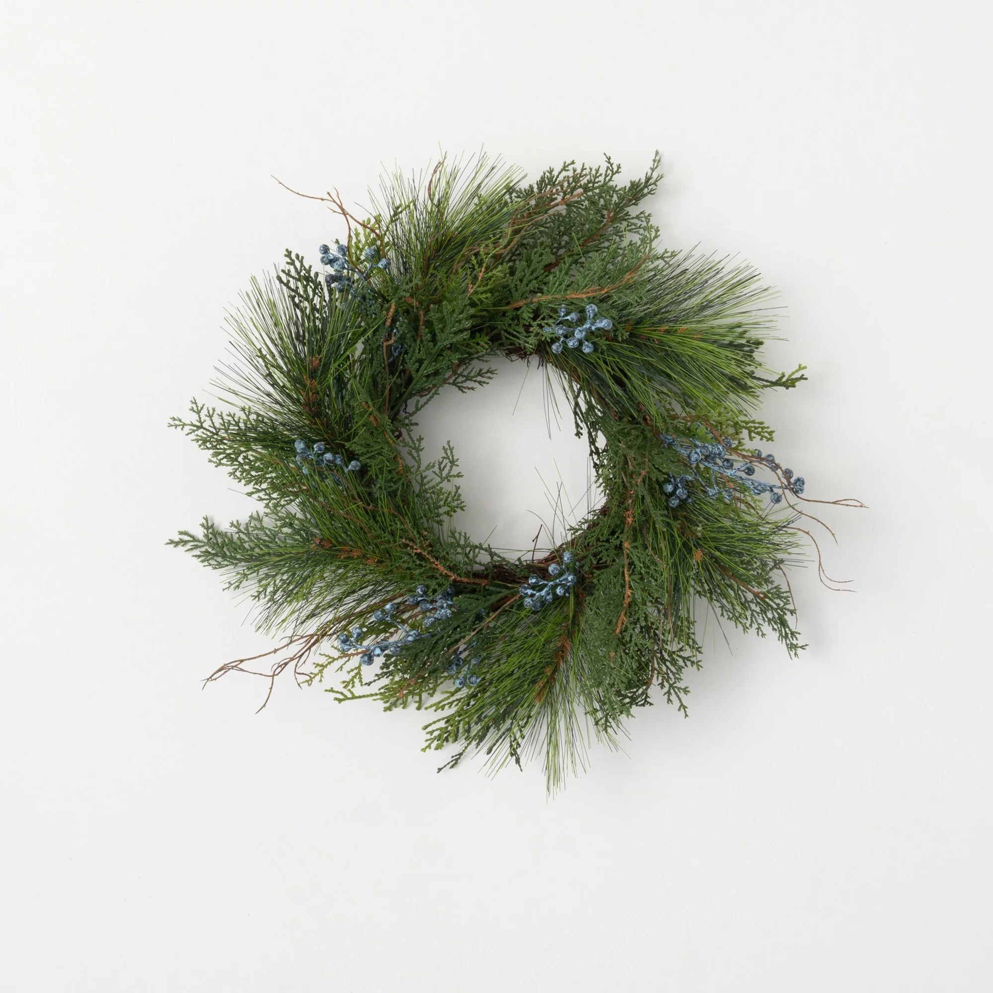 Artificial Juniper Mini Accent Wreath Green 19"H | Walmart (US)