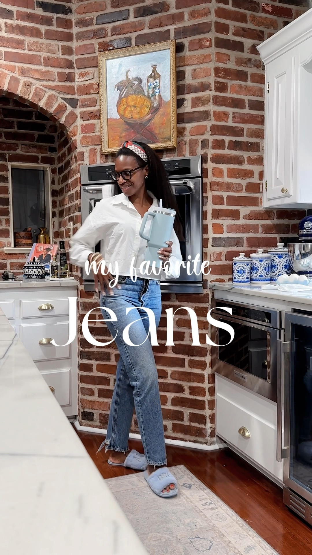 Sharing my favorite jeans right now! Never can go wrong with a classic white button down
Fall outfit, style over 40 
5’6” 115# Jeans 25