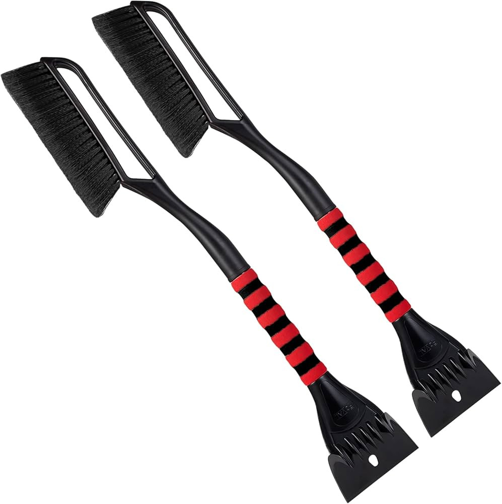 FOVAL 27" Snow Brush with Wider Ice Scraper (4.73" Width)(2 Pack), Snow Removal Car Brush with Co... | Amazon (US)