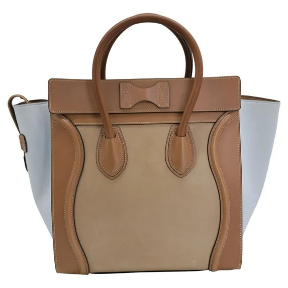 Pre-Owned Celine Mini Luggage Hand Bag in Brown Calfskin Leather | Walmart (US)