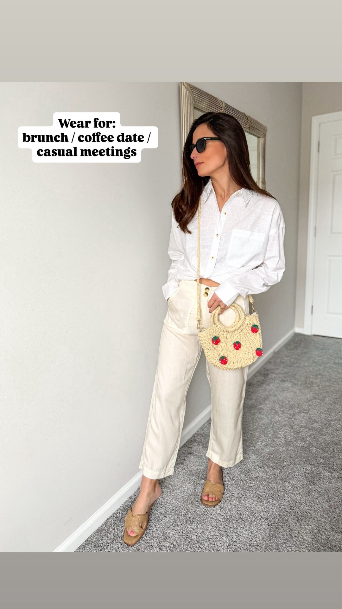 If you need an easy “look put together in 2 minutes” outfit… this is it 🤍
Lightweight, neutral, and perfect for brunch/coffee dates ☕️

#LTKdayinmylife #LTKootd #LTKmomlife