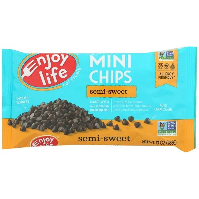 Enjoy Life Baking Chocolate Semi-Sweet Mini Chocolate Chips, 10 oz Bag | Walmart (US)