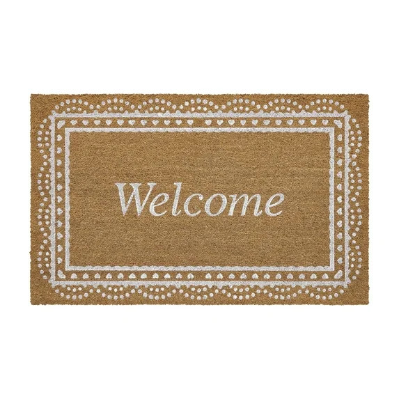 My Texas House Multi Welcome Heart Lace Outdoor Coir Mat, 30" x 48" | Walmart (US)
