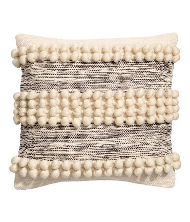 H&M Cushion Cover with Pompoms $29.99 | H&M (US)