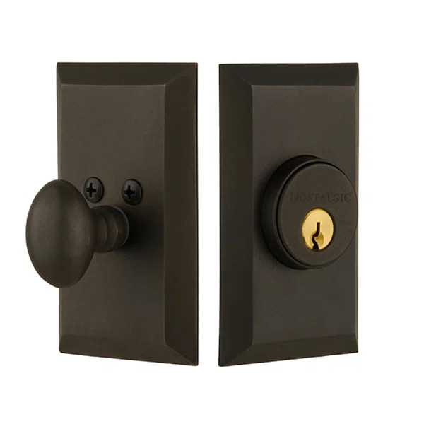 Nostalgic Warehouse Studio Plate Single Cylinder Deadbolt | Wayfair North America