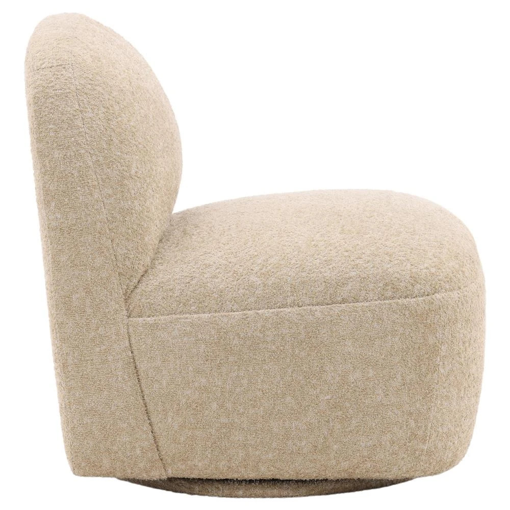 Darry Modern Classic Beige Swivel Chair | Kathy Kuo Home