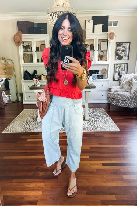 Small top and pants 
Free people 4th of July outfit 
Memorial Day outfit 

#LTKStyleTip #LTKSeasonal #LTKFestival