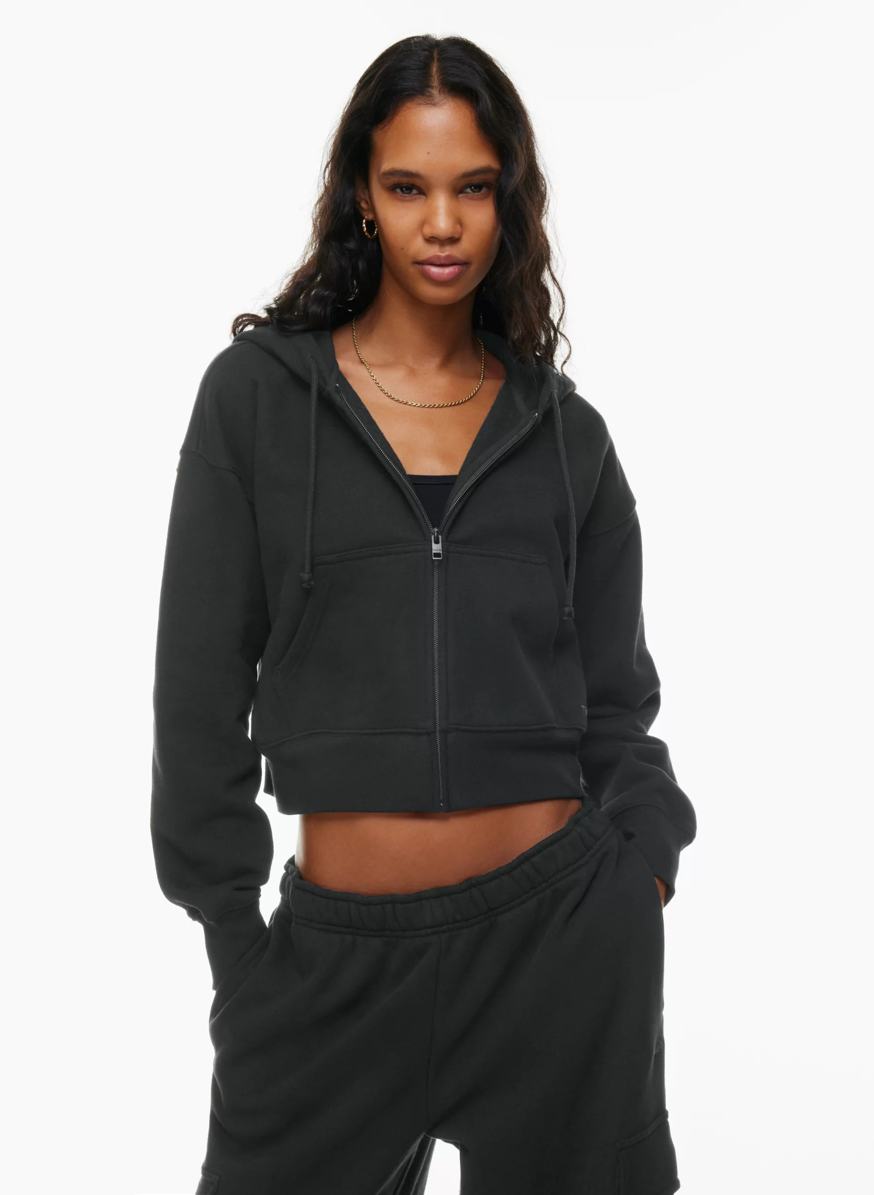 COZY FLEECE BOYFRIEND BOXY ZIP HOODIE | Aritzia