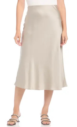 Karen Kane Bias Cut Satin Midi Skirt | Nordstrom | Nordstrom