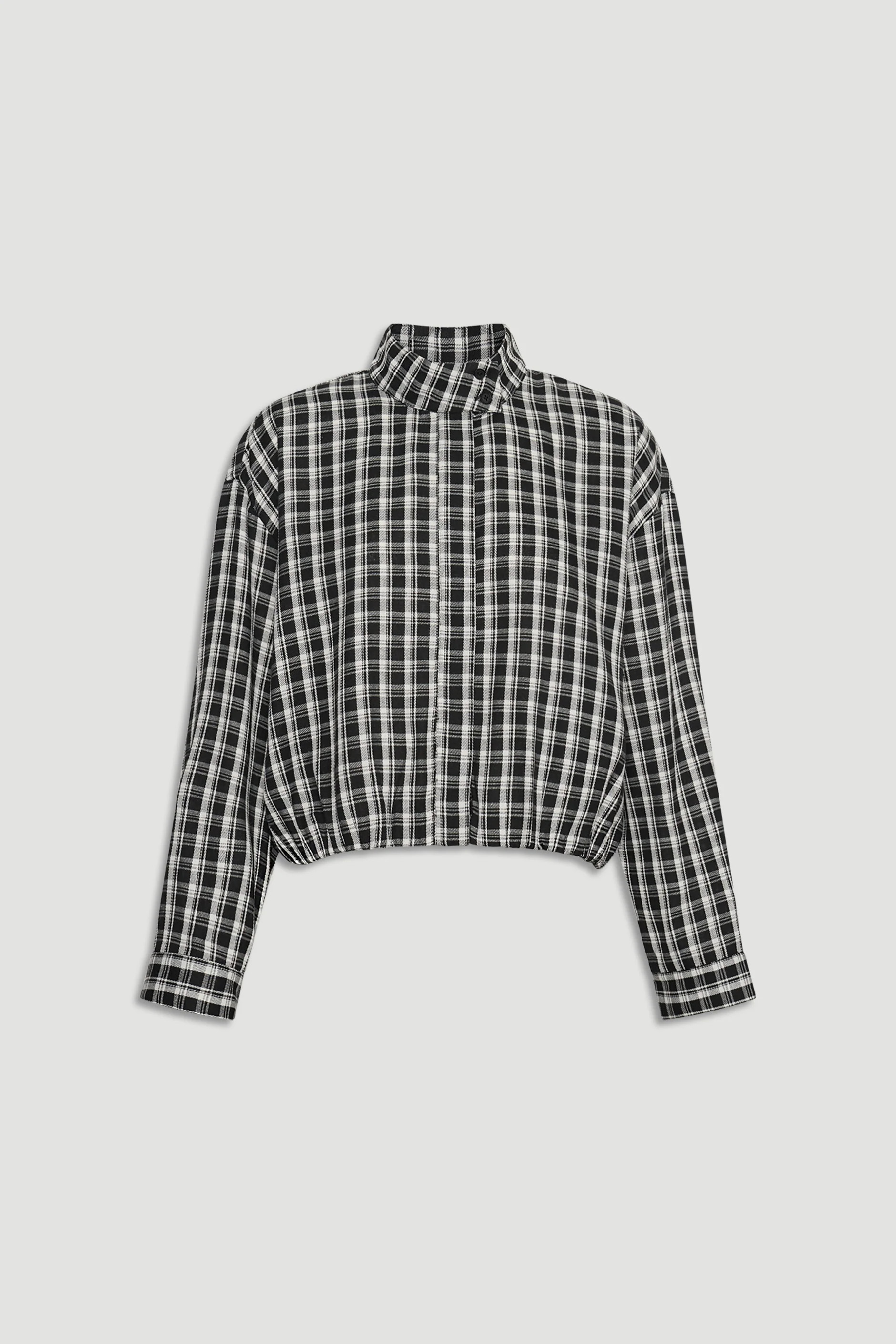 D-Luxe Check Boyfriend Shirt - Black/Ivory | DECJUBA