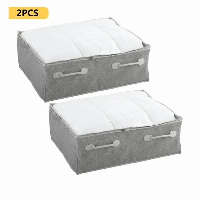 Better Homes & Gardens 2 Piece Compartment Underbed Zippered Storage Bin Set, 26" x 21" - Walmart... | Walmart (US)