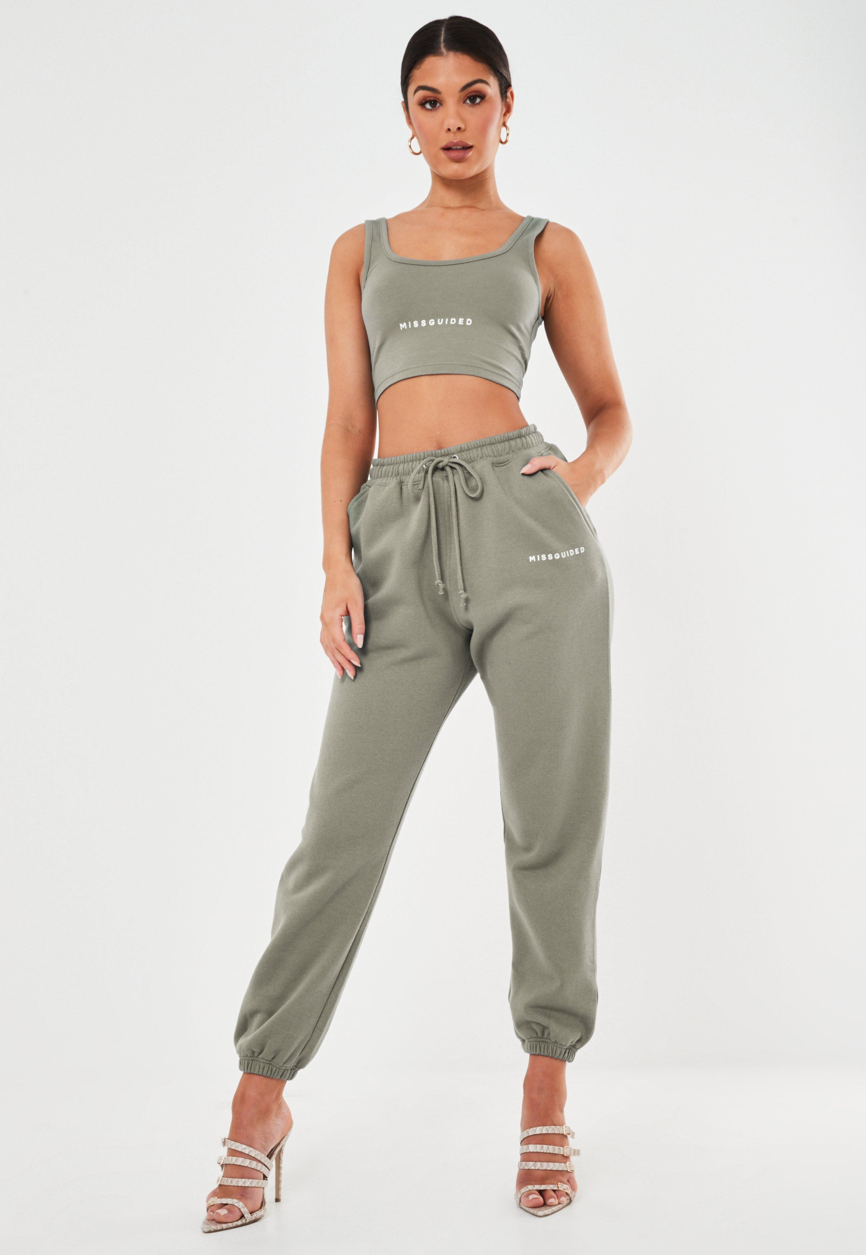 Missguided - Khaki Missguided Oversized 90s Joggers | Missguided (UK & IE)