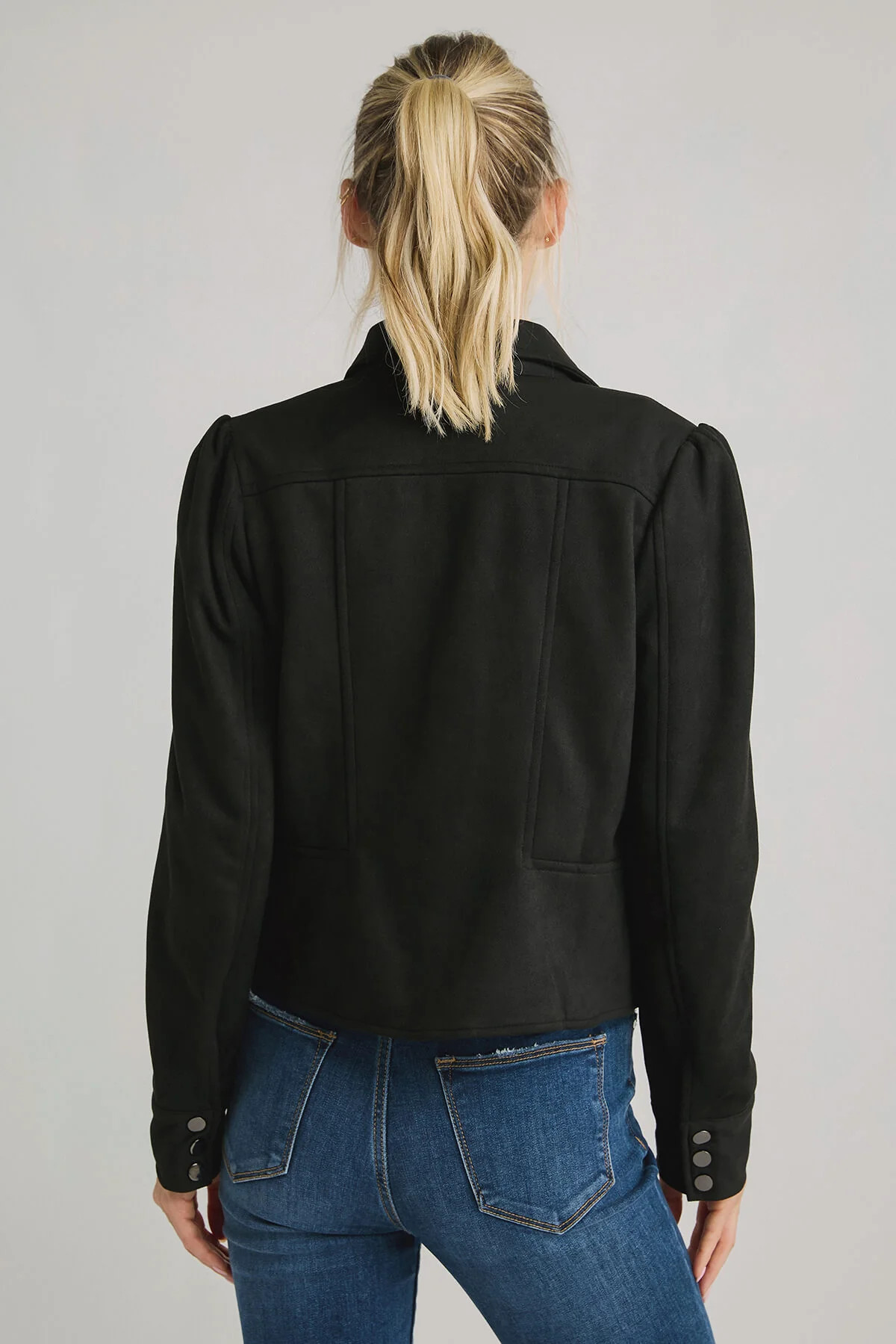 Fate Faux Suede Puff Sleeve Jacket | Social Threads