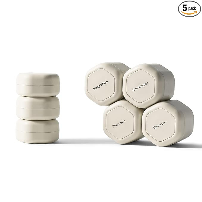 Cadence Travel Containers - Daily Routine Capsule Set - Magnetic Containers with Lids,4 Flex Medi... | Amazon (US)