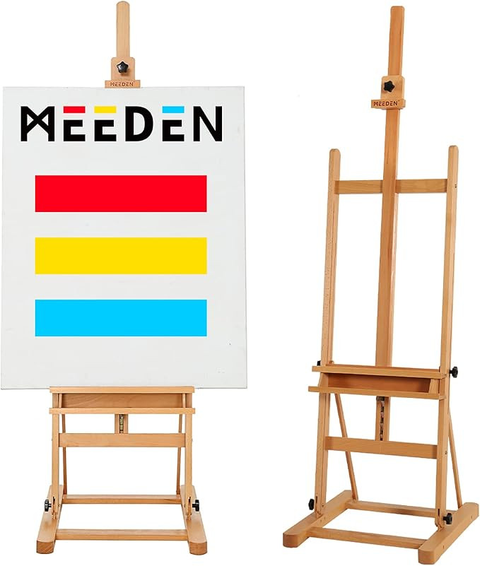 MEEDEN Studio H-Frame Easel with Storage Tray, Solid Beech Wood Artist Painting Easel, Best Woode... | Amazon (US)