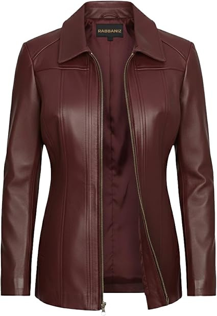 Real Leather Jacket Women - Real Lambskin Leather Car Coats For Women's - Casual Coat Style Women... | Amazon (US)