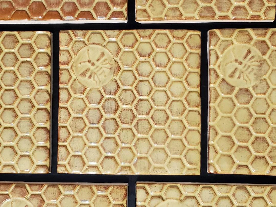 Bee Ceramic Tiles or Drink Coasters Handmade for Kitchen Backsplash Bathroom Hallway Bedroom Entr... | Etsy (US)