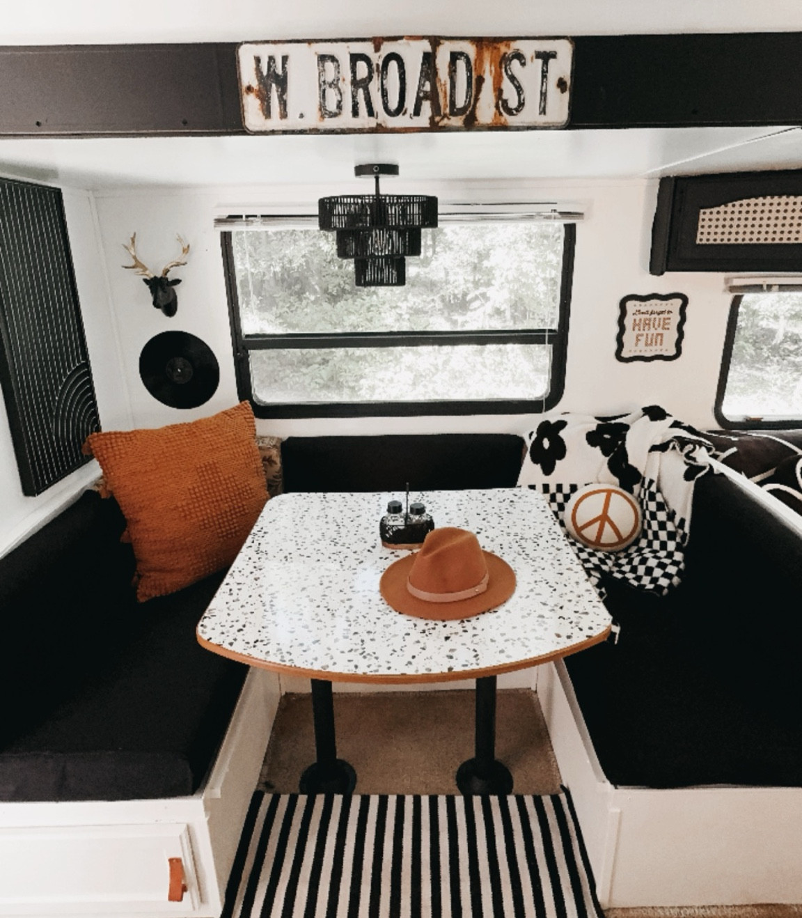 Some CAMPER updates! Just waiting on flooring to get here! This RV has brought me so much joy - I feel like I can be creative again. 😍⚫️➕🖤 @jordanlanehomes #rvmakeover #rvfinds #bohorv 

#LTKFamily #LTKSeasonal #LTKHome