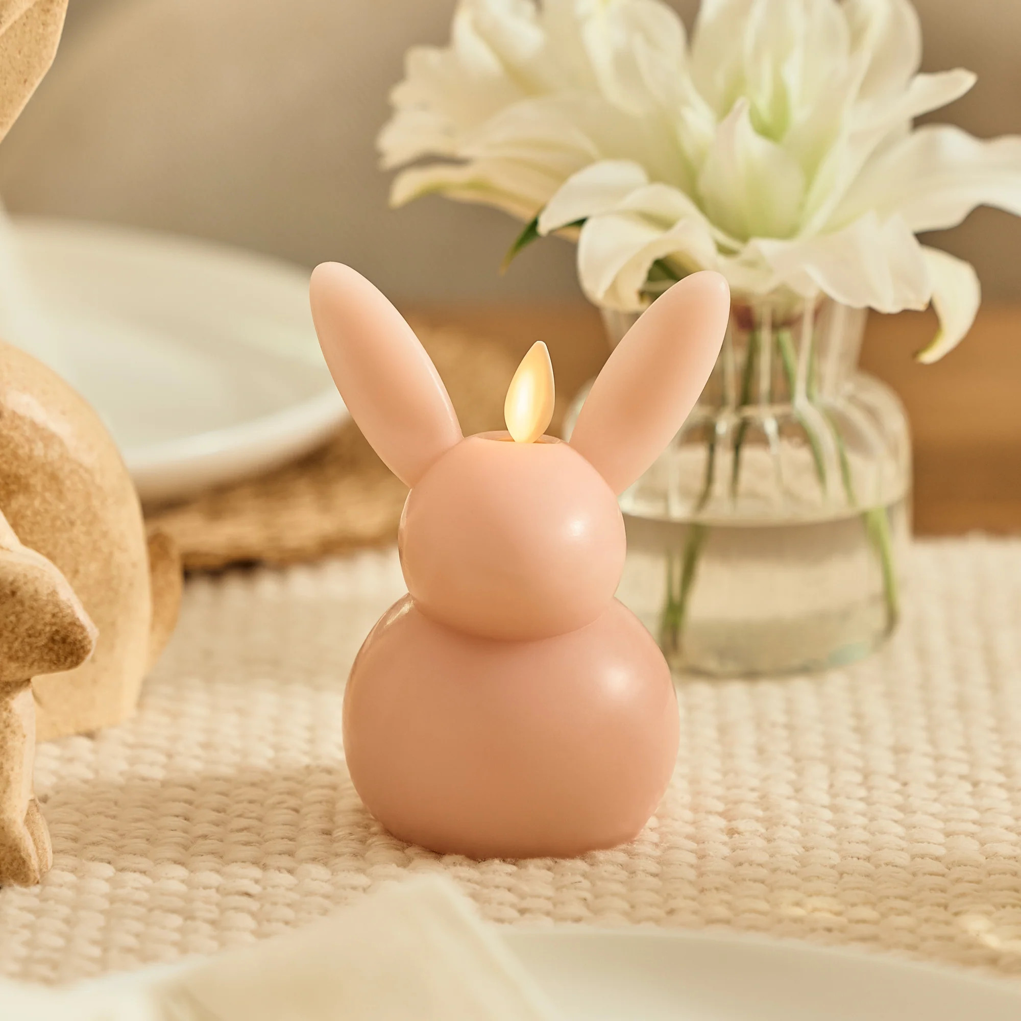 Dusky Rose Flameless Candle Small Bunny | Luminara