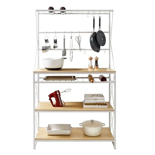 Honey-Can-Do Kitchen Baker’s Rack, White/Oak SHF-09513 White | Amazon (US)
